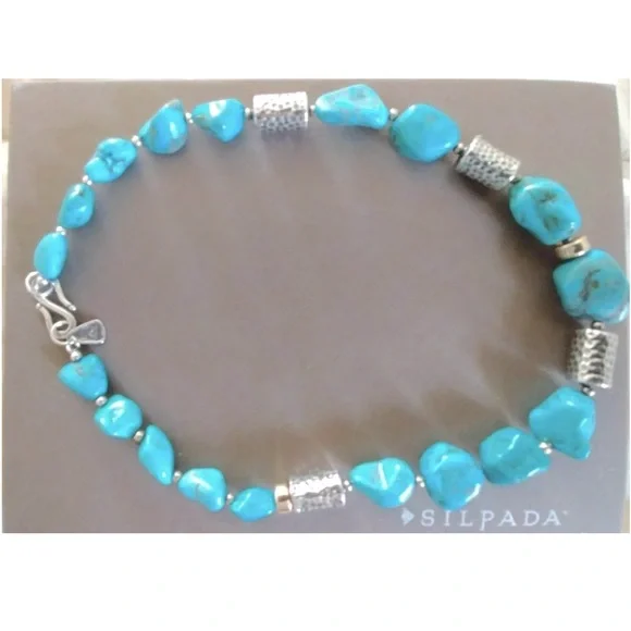 Silpada Chunky Turquoise Necklace - Picture 3 of 6